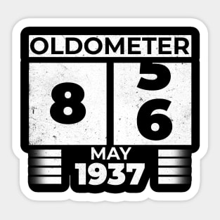 Oldometer 86 Years Old Born In May 1937 Sticker